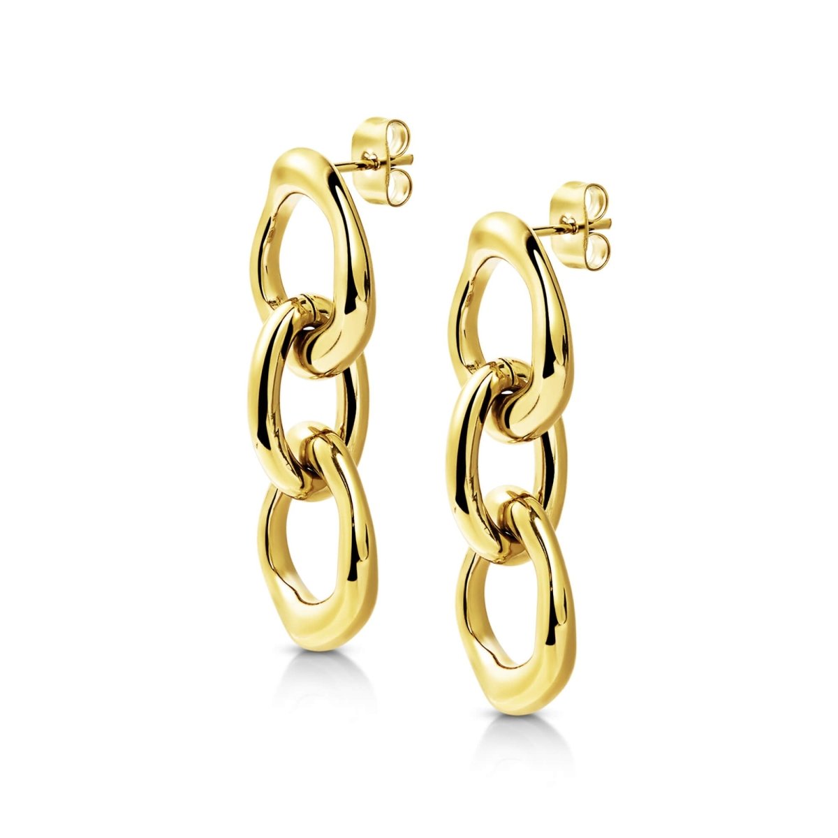 Chain Linked Stud Drop Earrings - SkinKandy | Body Jewellery & Piercing Online Australia