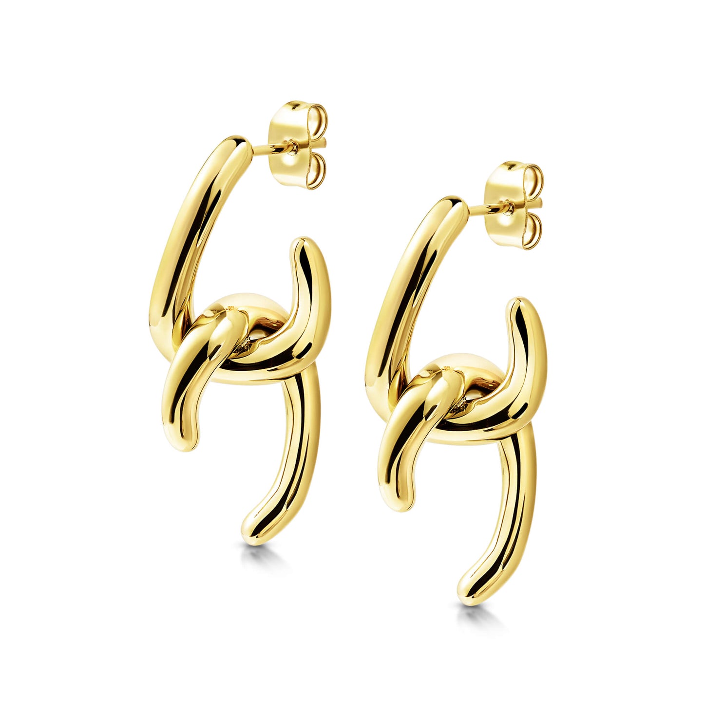 Linked Stud Drop Earrings - SkinKandy | Body Jewellery & Piercing Online Australia