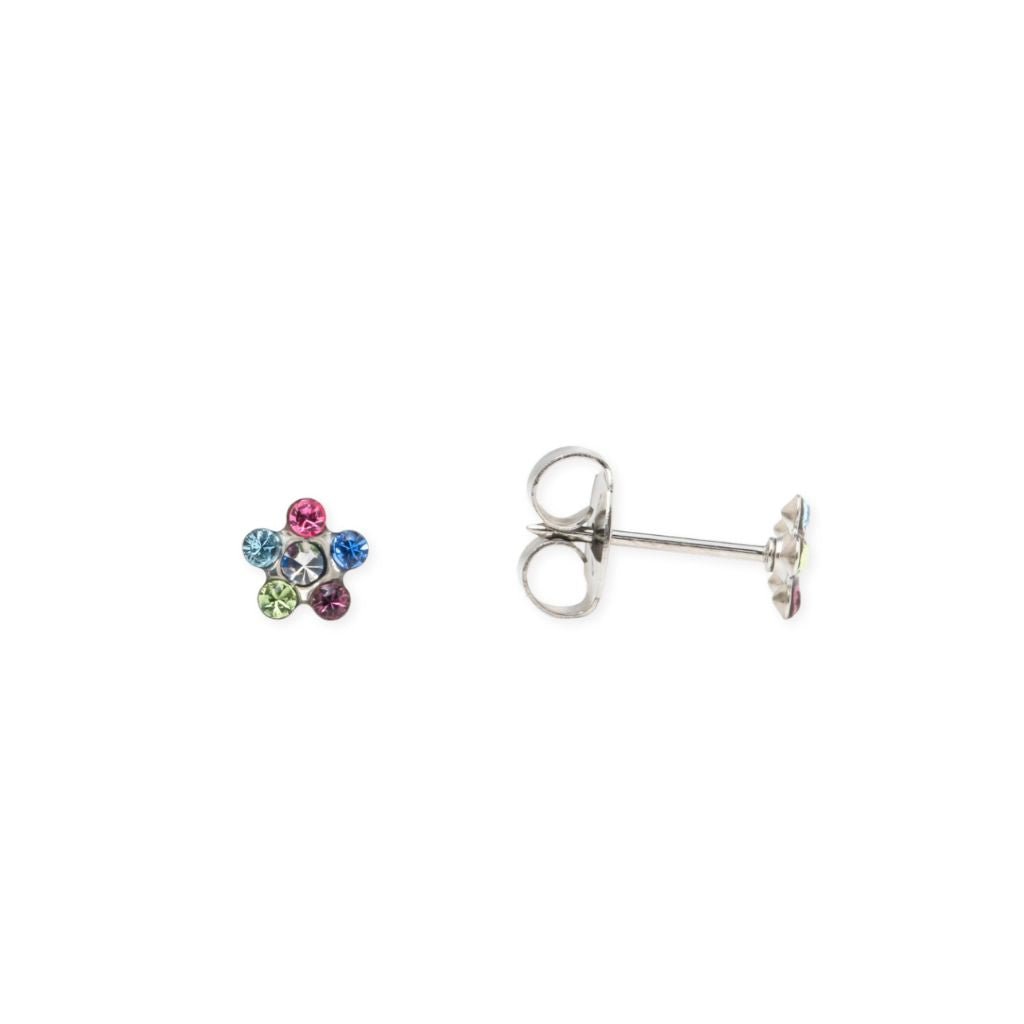 316L Surgical Steel Daisy Rainbow Piercing - SkinKandy | Body Jewellery & Piercing Online Australia