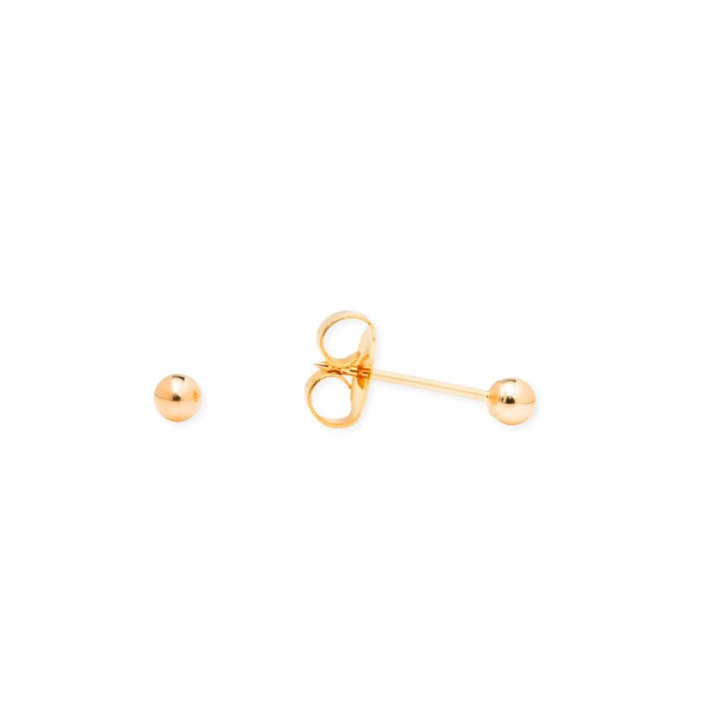 14K Solid Gold Long Post Ball Piercing - SkinKandy | Body Jewellery & Piercing Online Australia