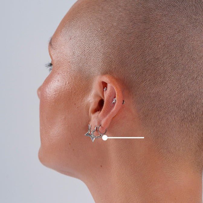 Surgical Steel Heart Hoop Earrings with Rounded Square Edge - SkinKandy | Body Jewellery & Piercing Online Australia