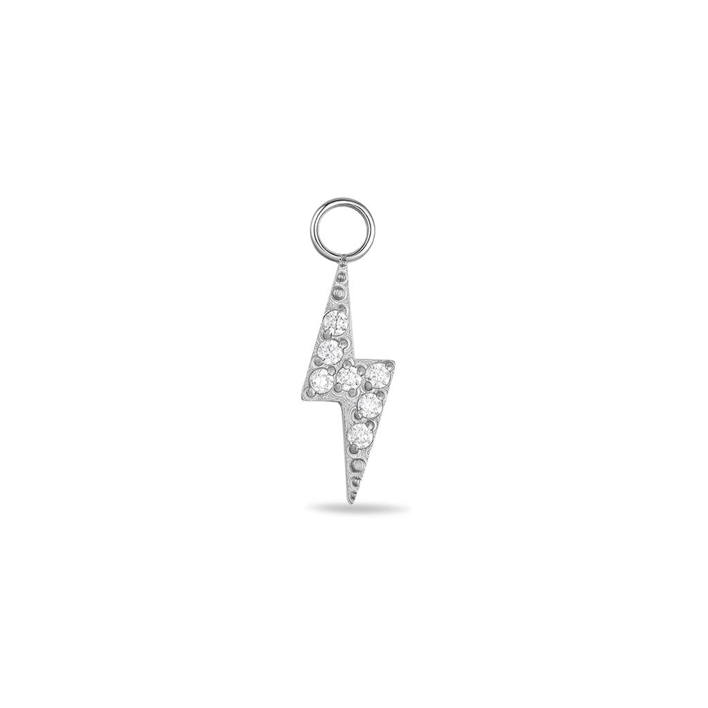 Image for Titanium Lightning Paved Cubic Zirconia Charm