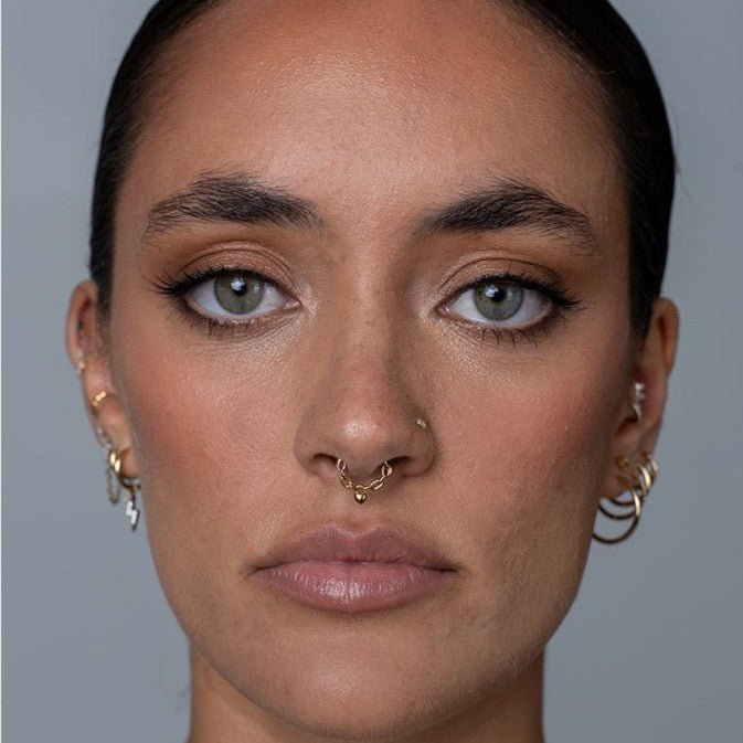 316L Stainless Steel Padlock Heart Segment Ring - SkinKandy | Body Jewellery & Piercing Online Australia