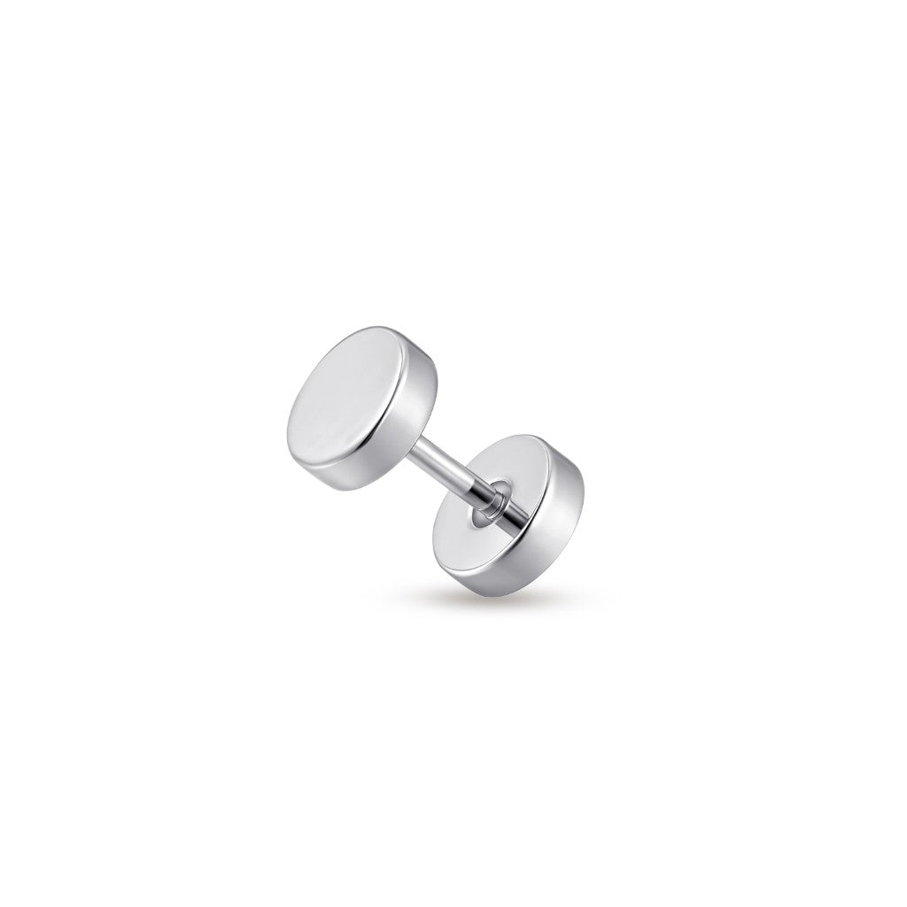316L Stainless Steel Internally Threaded Fake Plug Earring