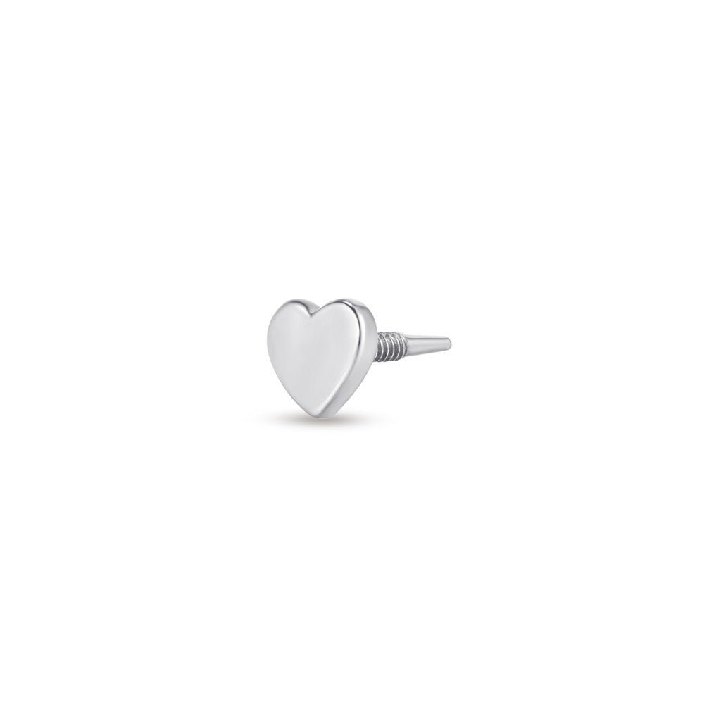 Titanium Guided Internally Threaded Heart Top Piercing - SkinKandy | Body Jewellery & Piercing Online Australia