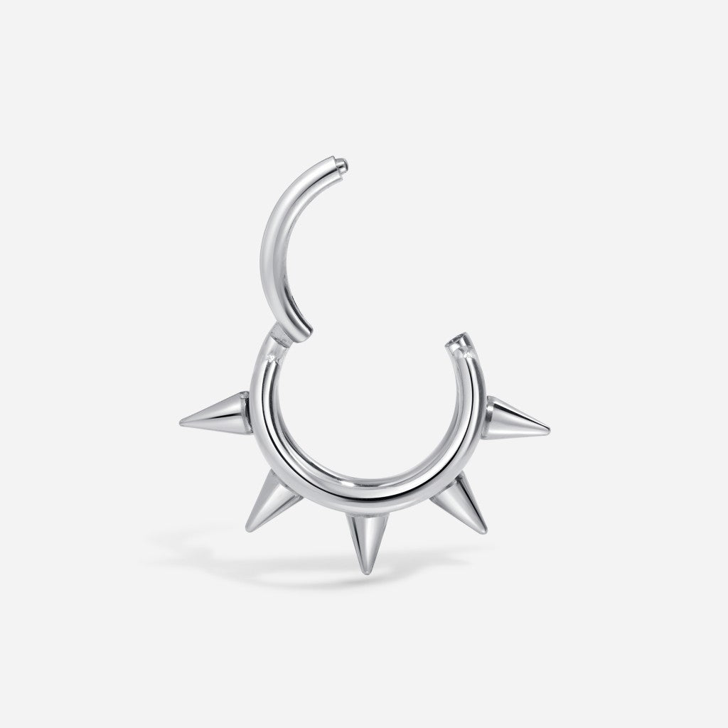Titanium Double Spike Segment Ring - SkinKandy | Body Jewellery & Piercing Online Australia
