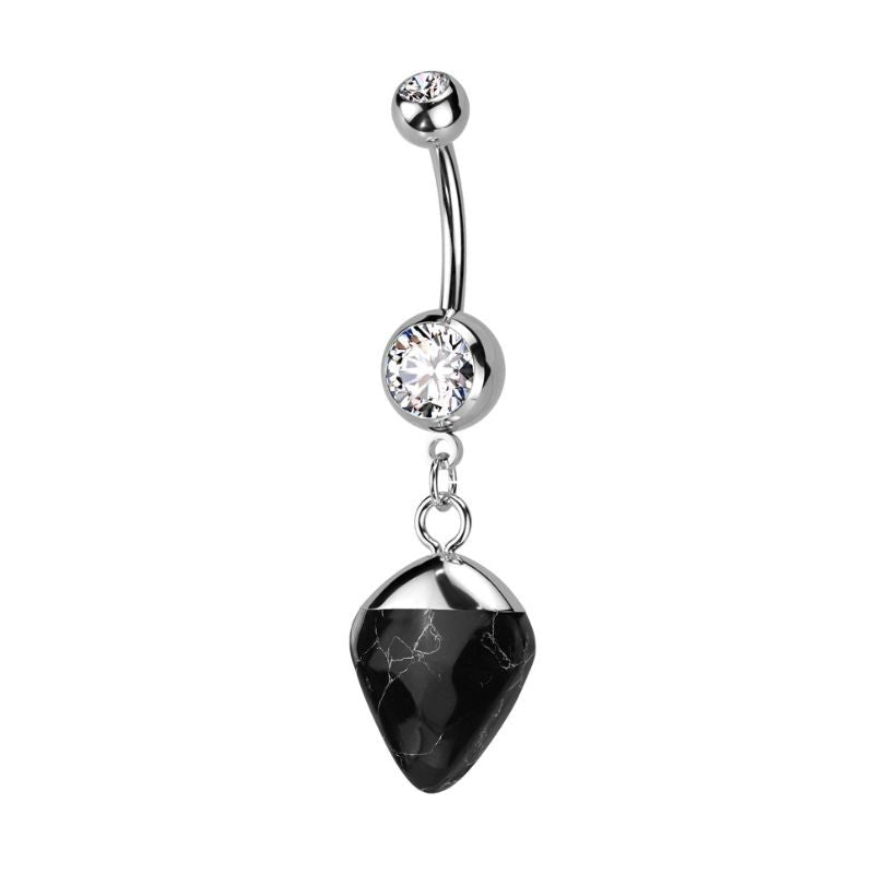Jewelled Stone Navel Dangle - SkinKandy | Body Jewellery & Piercing Online Australia
