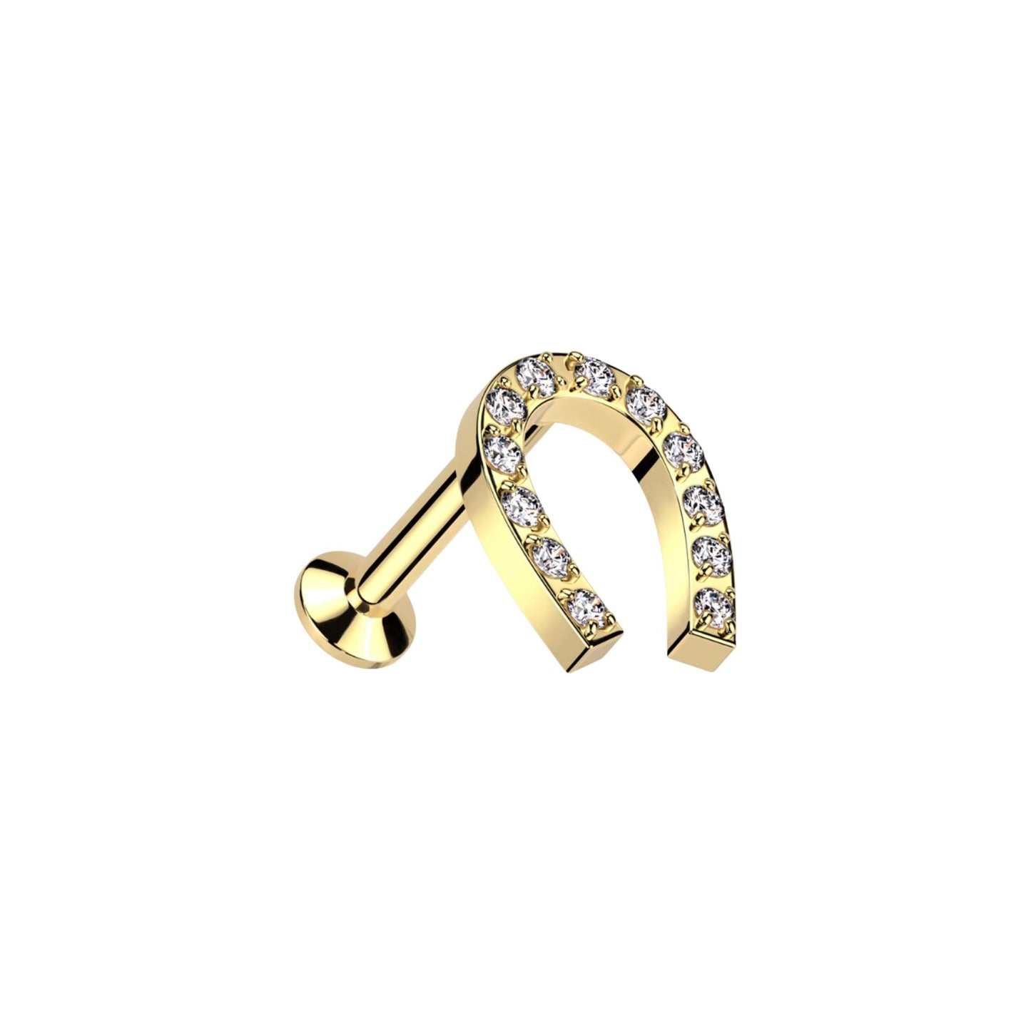 Threadless Horseshoe Flatback - SkinKandy | Body Jewellery & Piercing Online Australia
