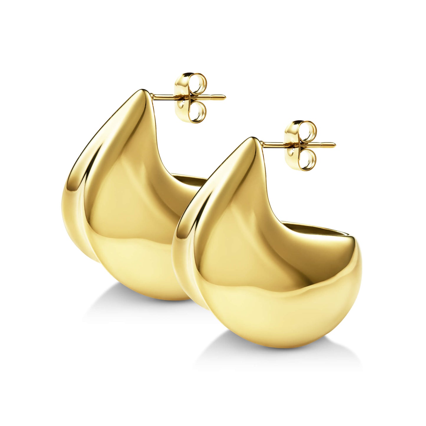 Dome Stud Hoop Earrings - SkinKandy | Body Jewellery & Piercing Online Australia