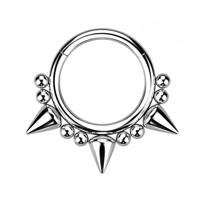 Spikes and Beads Segment Ring - SkinKandy | Body Jewellery & Piercing Online Australia