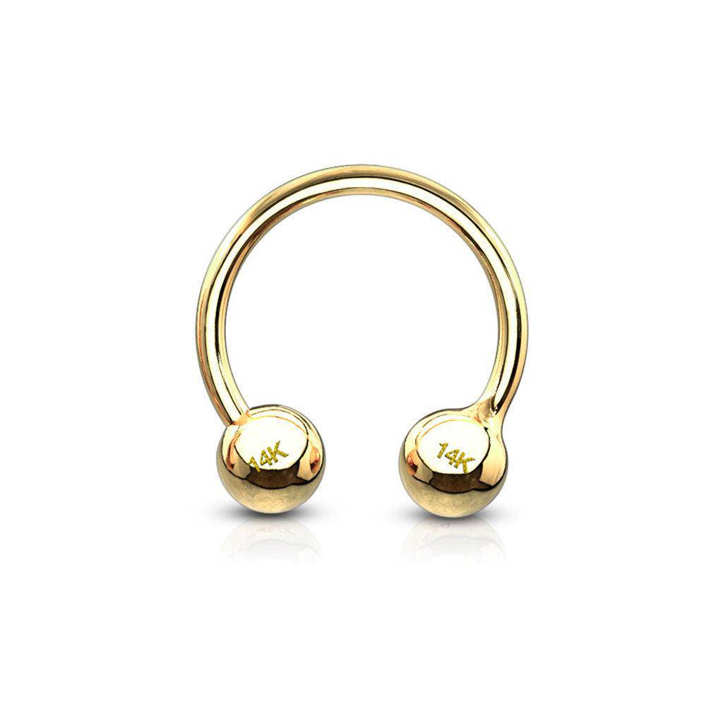 14k gold store horseshoe septum ring