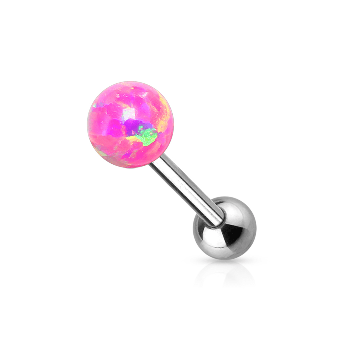 Opal Barbell Internally Threaded (Steel) - SkinKandy | Body Jewellery & Piercing Online Australia