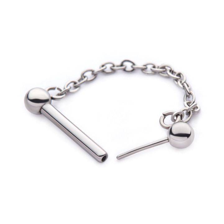 Threadless Titanium Septum Bar with Chain - SkinKandy | Body Jewellery & Piercing Online Australia