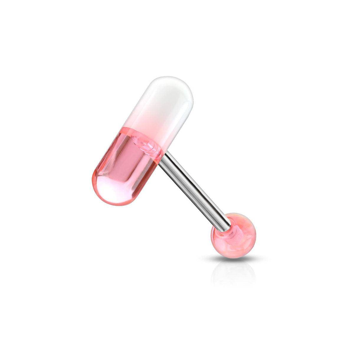 Pill Tongue Barbell (Acrylic) - SkinKandy | Body Jewellery & Piercing Online Australia