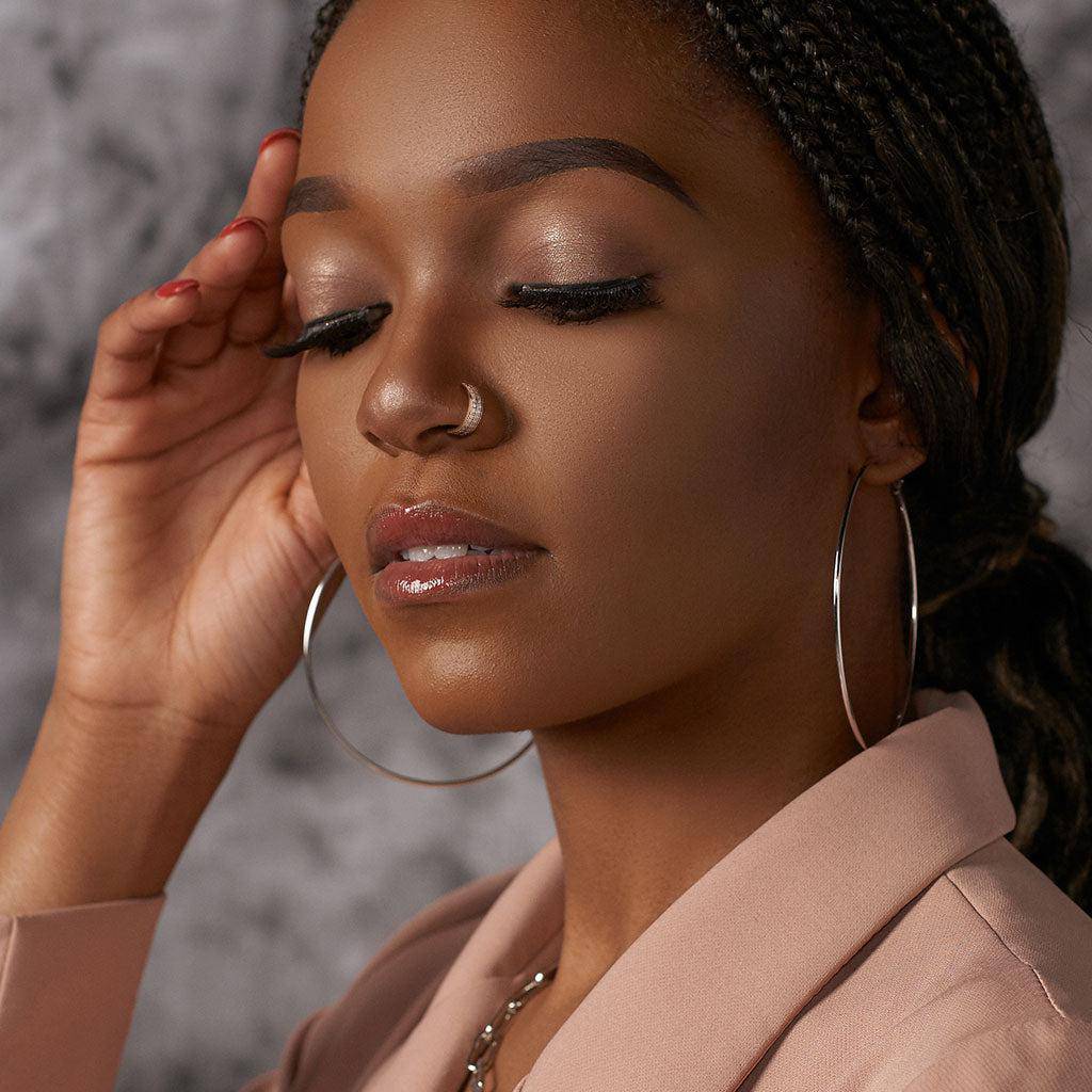 Bendable Ring with Double Lined CZ Gems - SkinKandy | Body Jewellery & Piercing Online Australia