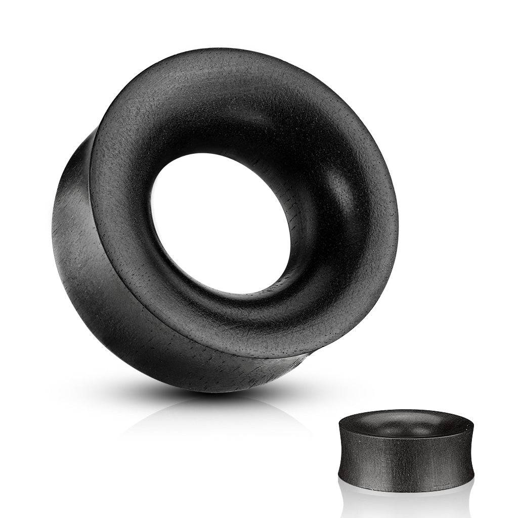 Black Areng Wood Concave Saddle Fit Organic Tunnel - SkinKandy | Body Jewellery & Piercing Online Australia