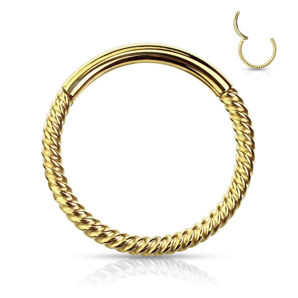 Braided Hinged Segment Ring - SkinKandy | Body Jewellery & Piercing Online Australia