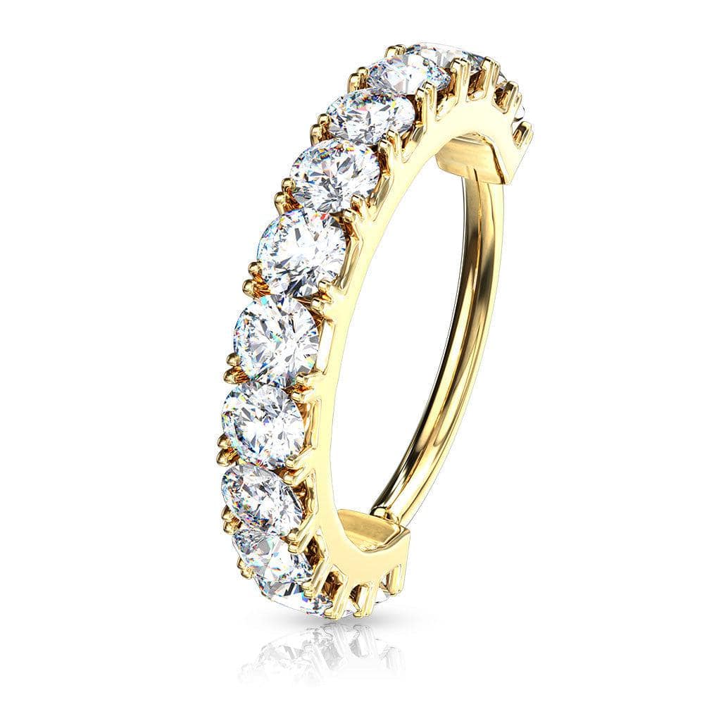 CZ Lined Bendable Hoop Rings - SkinKandy | Body Jewellery & Piercing Online Australia