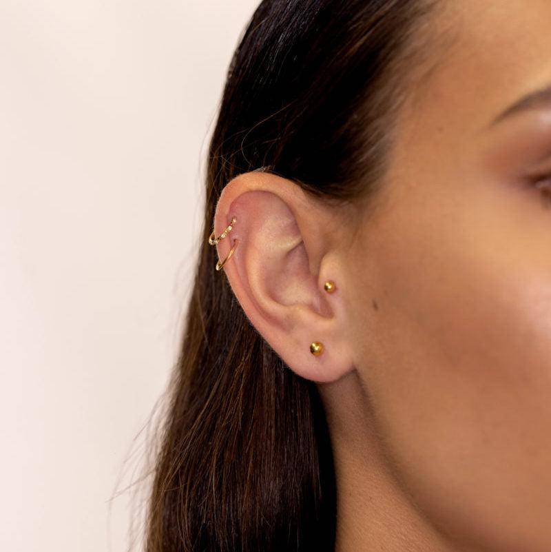 CZ Paved Titanium Prism Hinged Segment Ring - SkinKandy | Body Jewellery & Piercing Online Australia