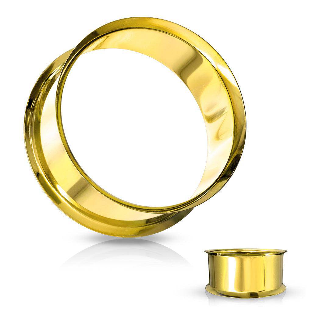 Double Flare PVD Over Steel Tunnel - SkinKandy | Body Jewellery & Piercing Online Australia