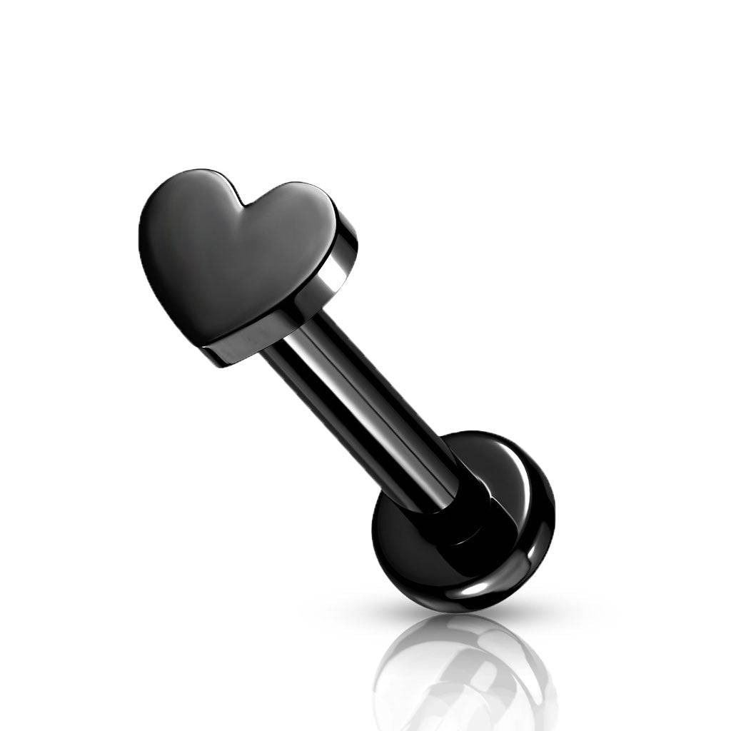 Heart Top Titanium Labret Stud - SkinKandy | Body Jewellery & Piercing Online Australia