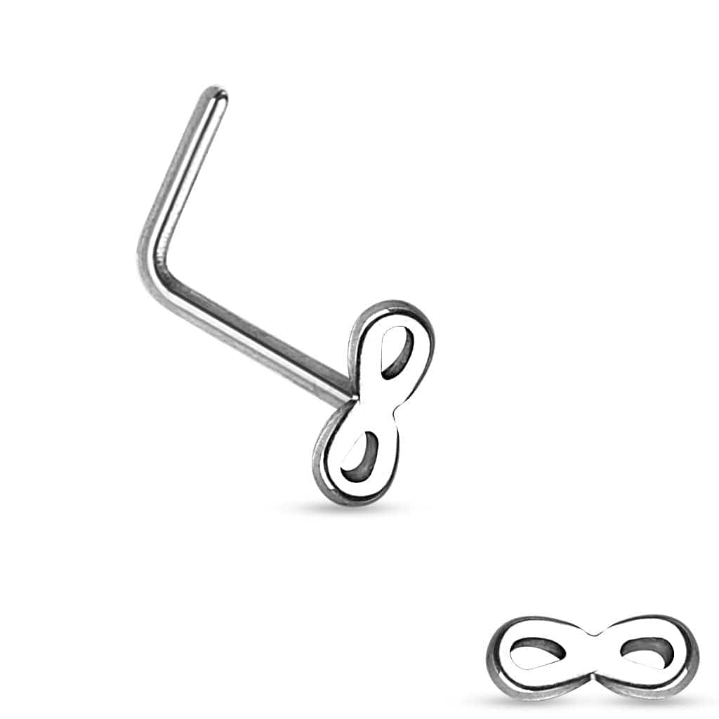 Infinity Top L Bend Nose Ring - SkinKandy | Body Jewellery & Piercing Online Australia