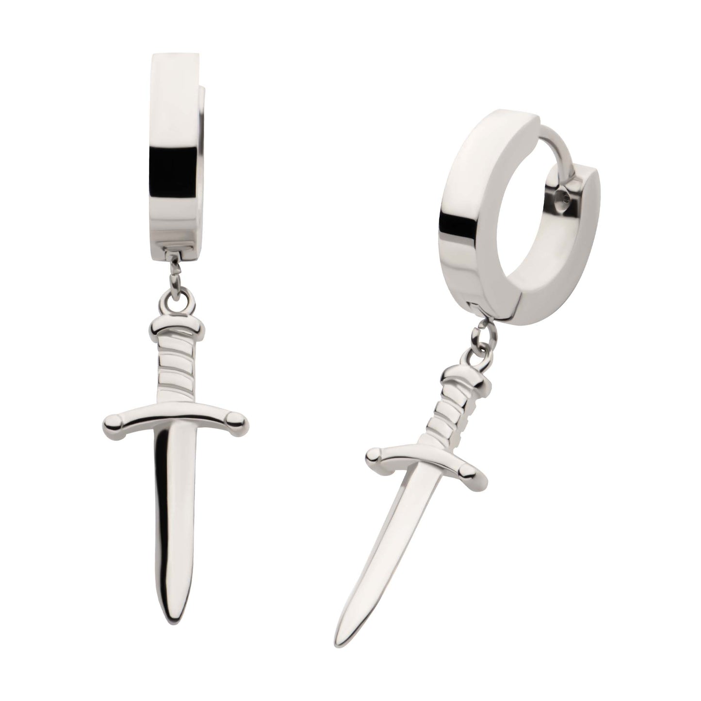 Dagger Huggie Drop Earrings - SkinKandy | Body Jewellery & Piercing Online Australia