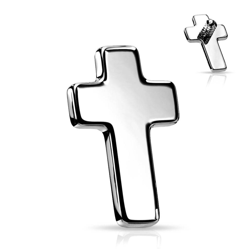 Titanium Cross Threaded Top - 16G - SkinKandy | Body Jewellery & Piercing Online Australia