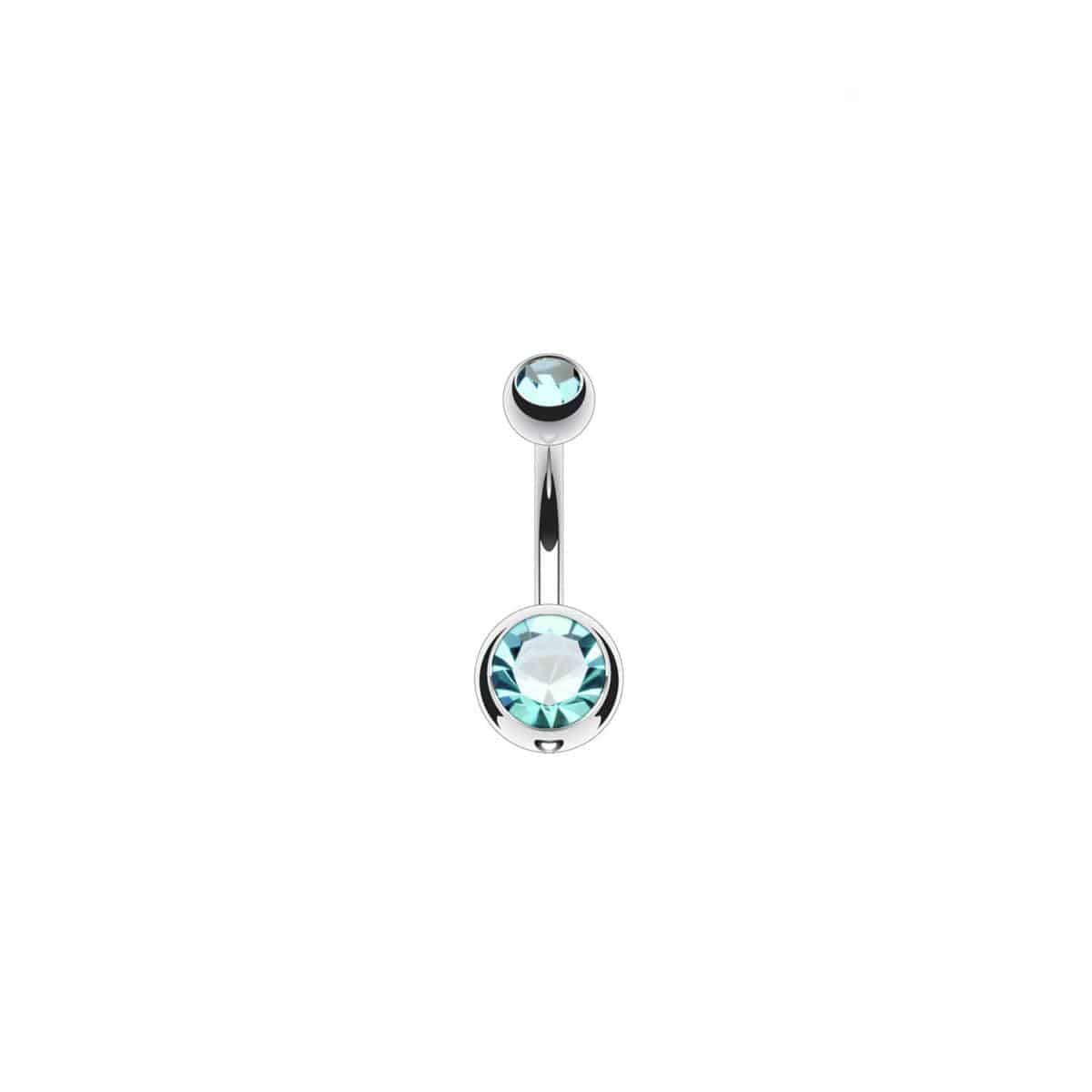 Titanium CZ Belly Bar - SkinKandy | Body Jewellery & Piercing Online Australia