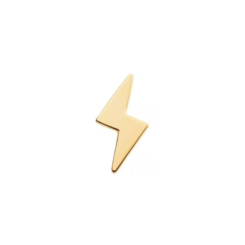 14K Solid Gold Threadless Lightning Bolt Top - SkinKandy | Body Jewellery & Piercing Online Australia