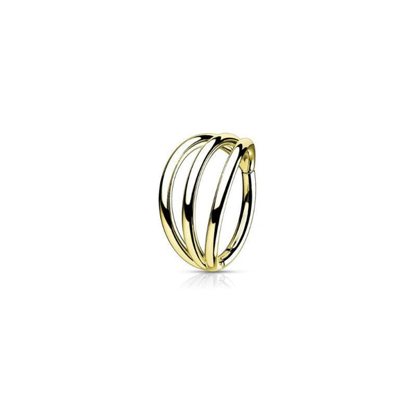 Titanium Triple Hoop Hinged Nose Ring