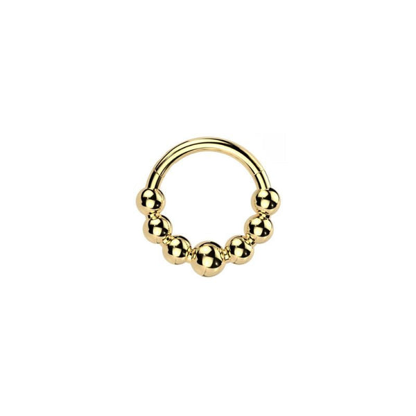 Titanium Beaded Hinged Segment Ring