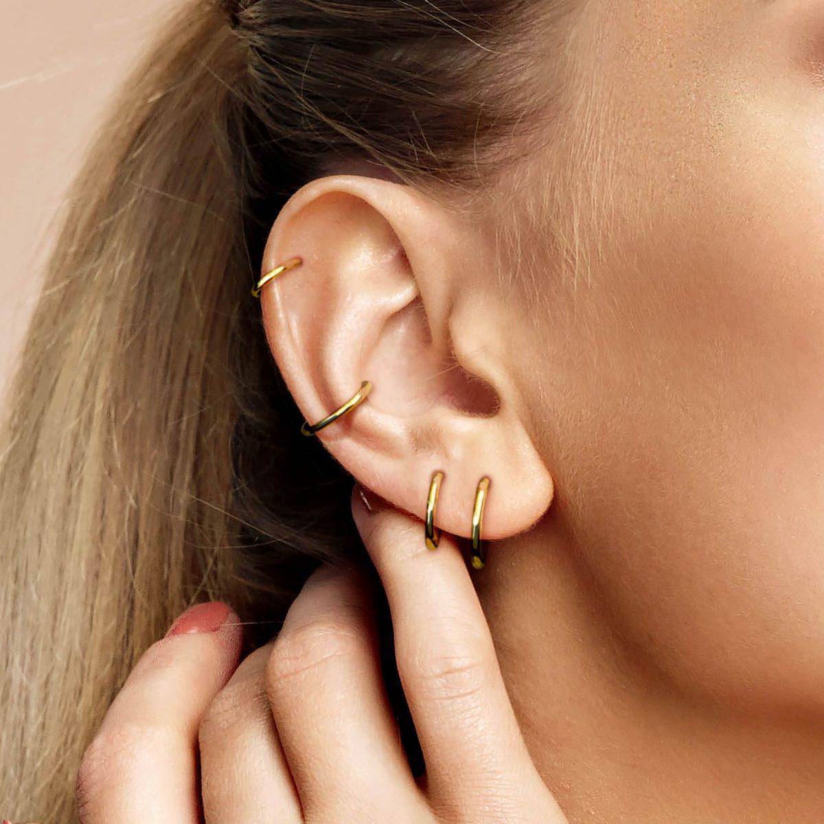 14K Solid Gold Hinged Segment Ring - SkinKandy | Body Jewellery & Piercing Online Australia