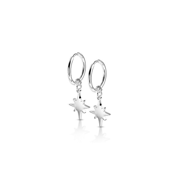 Northern Star Huggie Hoop Earrings