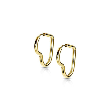 Heart Huggie Hoop Earrings