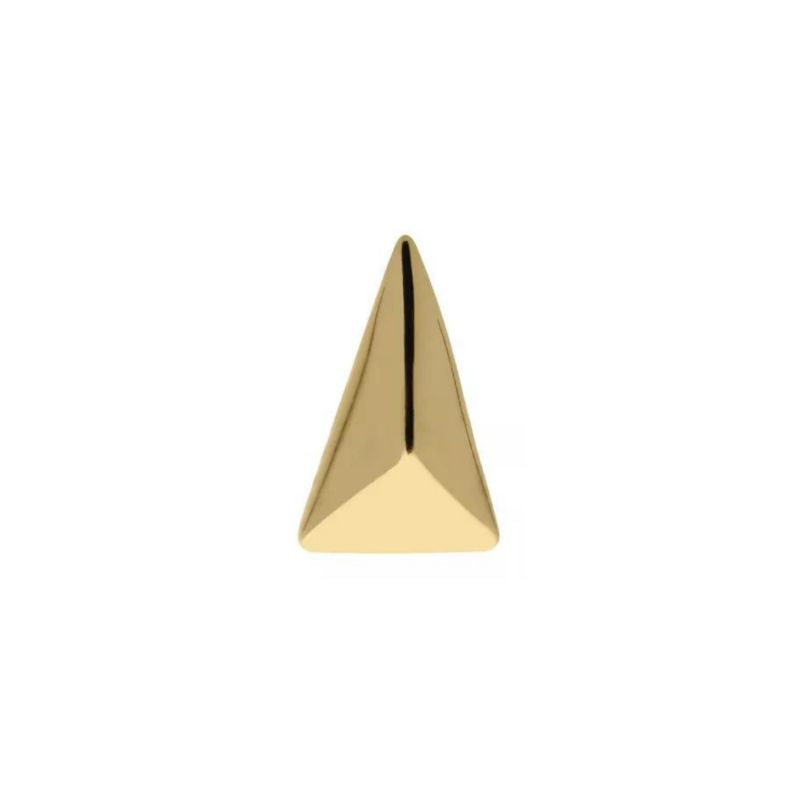 14kt Gold Threadless Pyramid Top