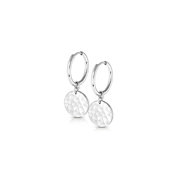 Dimpled Huggie Hoop Earrings