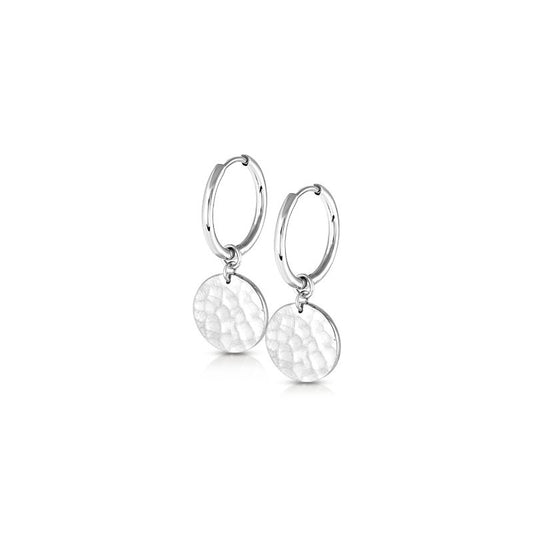 Dimpled Huggie Hoop Earrings - SkinKandy | Body Jewellery & Piercing Online Australia