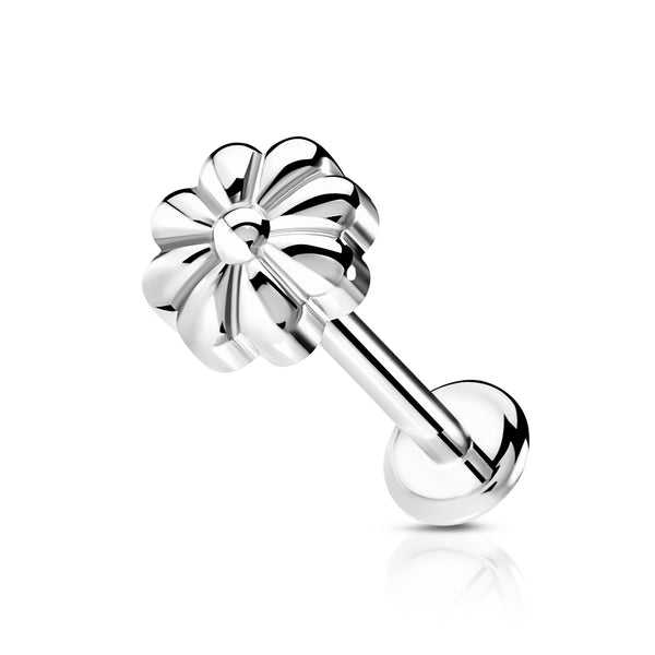 Titanium Threadless Lotus Flatback Labret