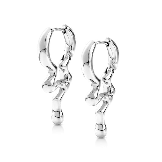 Drip Huggie Hoop Earrings - SkinKandy | Body Jewellery & Piercing Online Australia