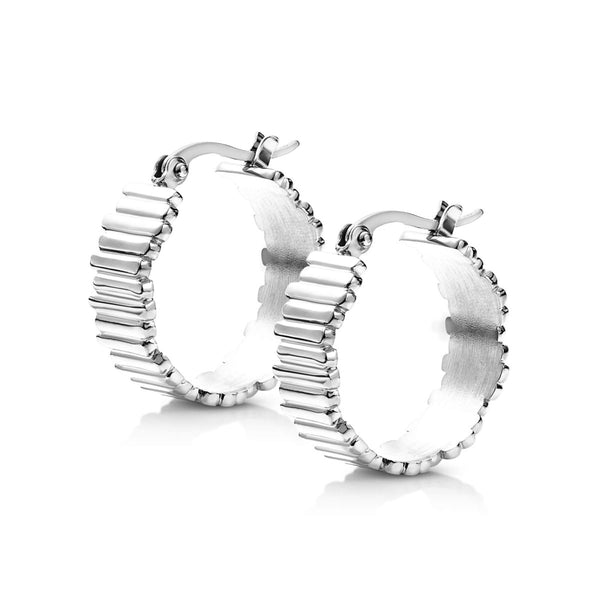 Ribbed Hoop Earrings