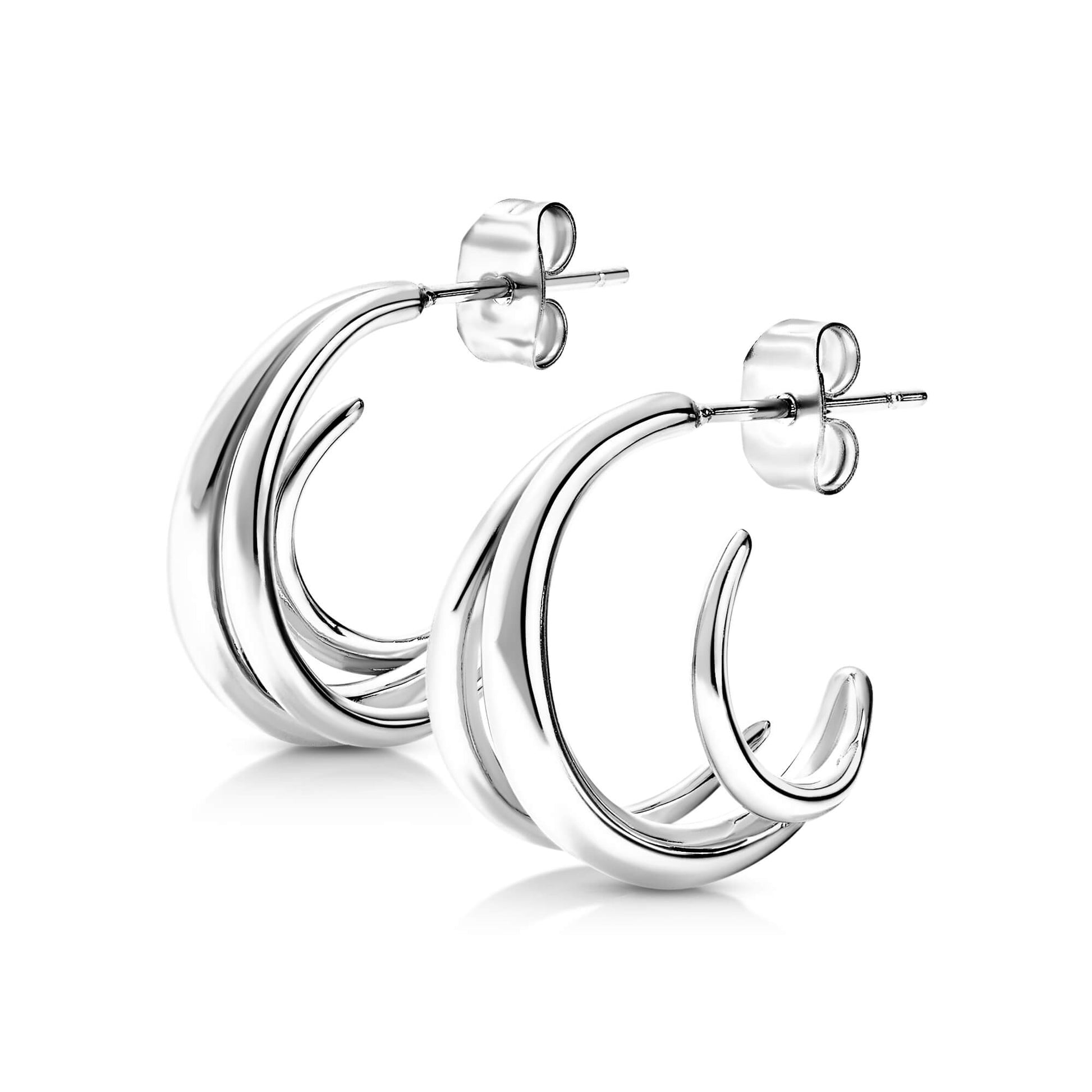 Illusion Half Hoop Earrings - SkinKandy | Body Jewellery & Piercing Online Australia