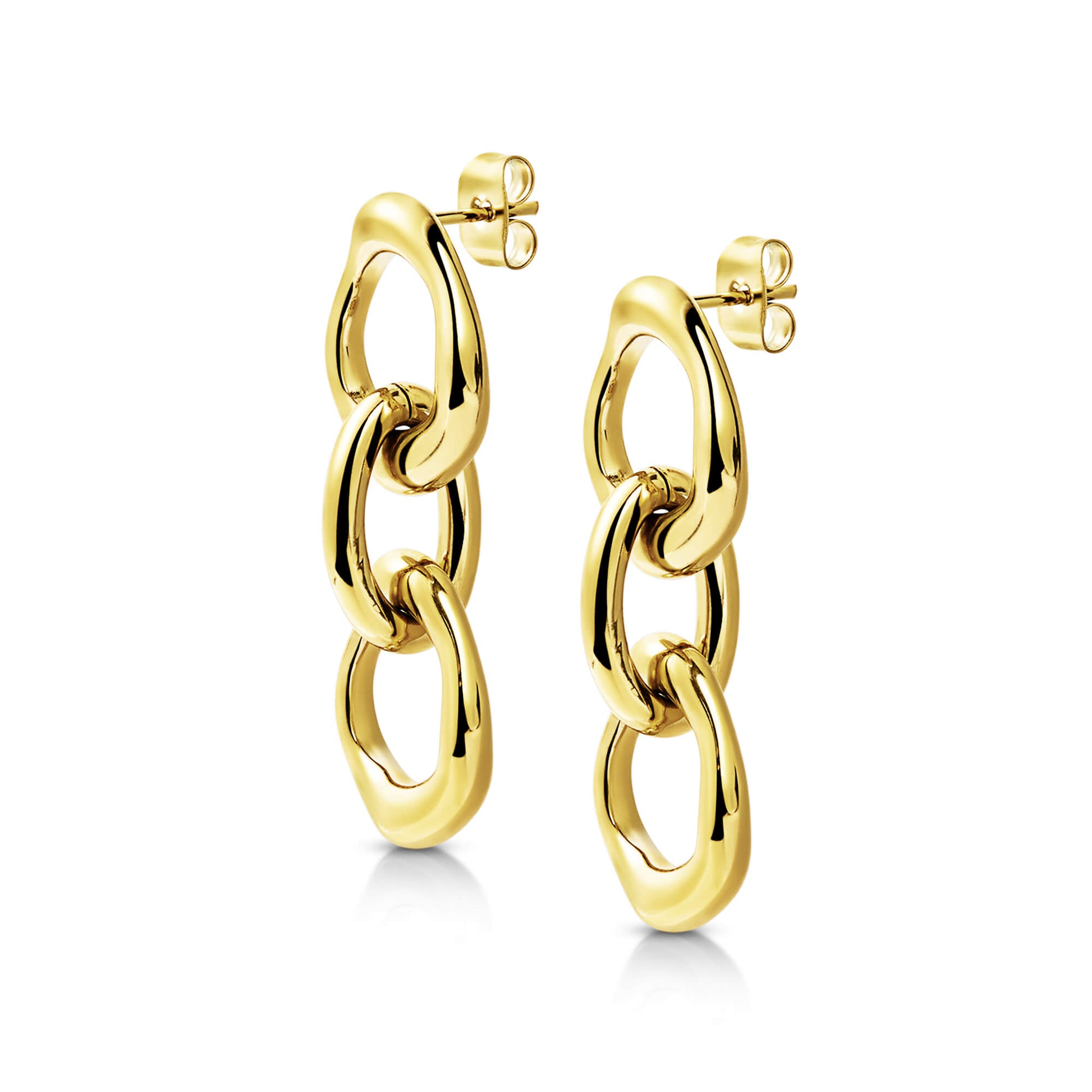 Chain Linked Stud Drop Earrings - SkinKandy | Body Jewellery & Piercing Online Australia