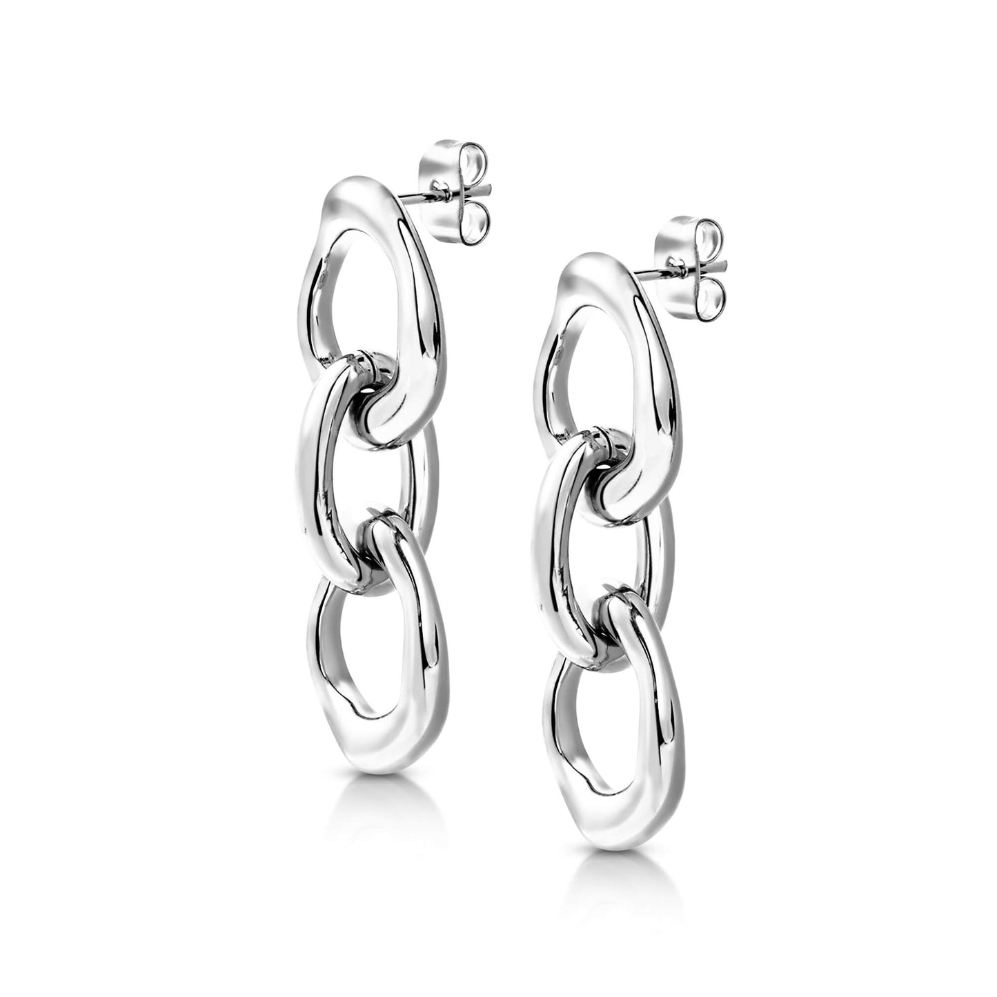Chain Linked Stud Drop Earrings - SkinKandy | Body Jewellery & Piercing Online Australia