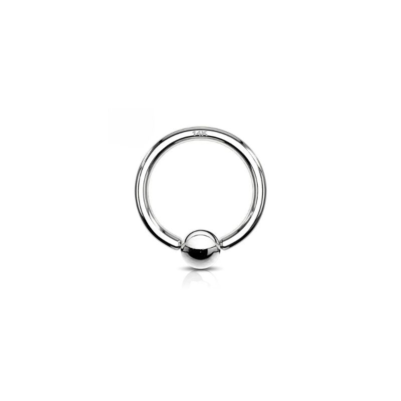 14K Solid Gold Ball Closure Ring - SkinKandy | Body Jewellery & Piercing Online Australia