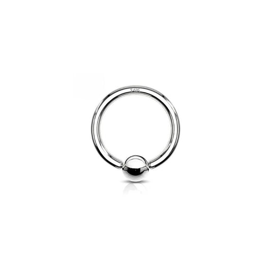 14K Solid Gold Ball Closure Ring - SkinKandy | Body Jewellery & Piercing Online Australia