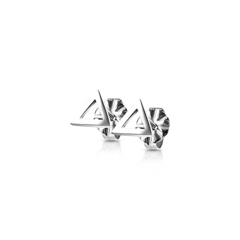 Titanium Hollow Triangle Stud Earrings - SkinKandy | Body Jewellery & Piercing Online Australia