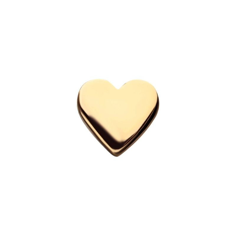14kt Gold Threadless Heart Top