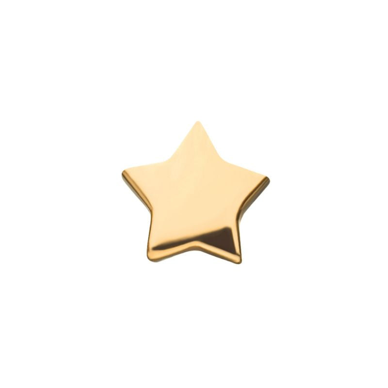 14kt Gold Threadless Star Top