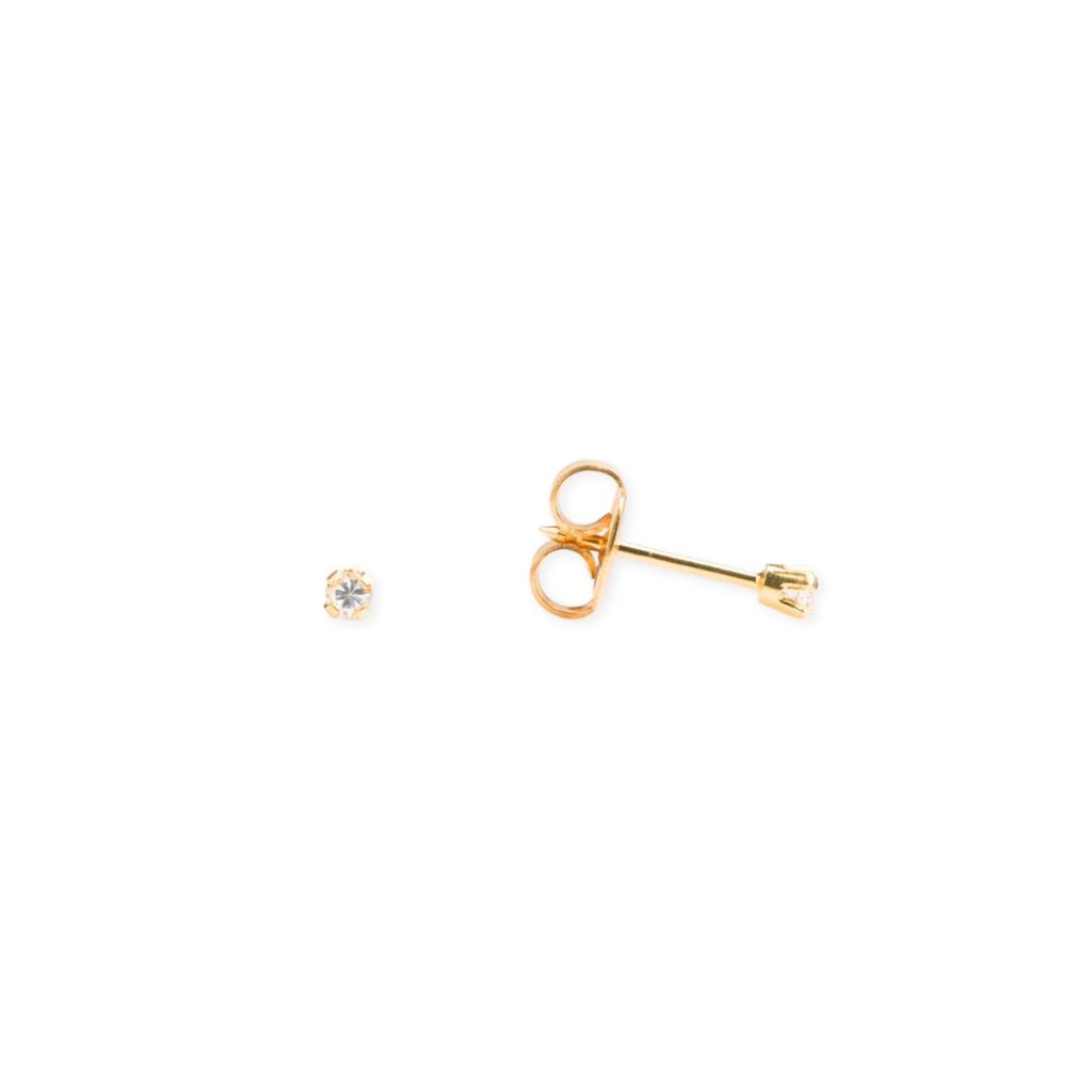 14K Solid Gold Cubic Zirconia Piercing - SkinKandy | Body Jewellery & Piercing Online Australia